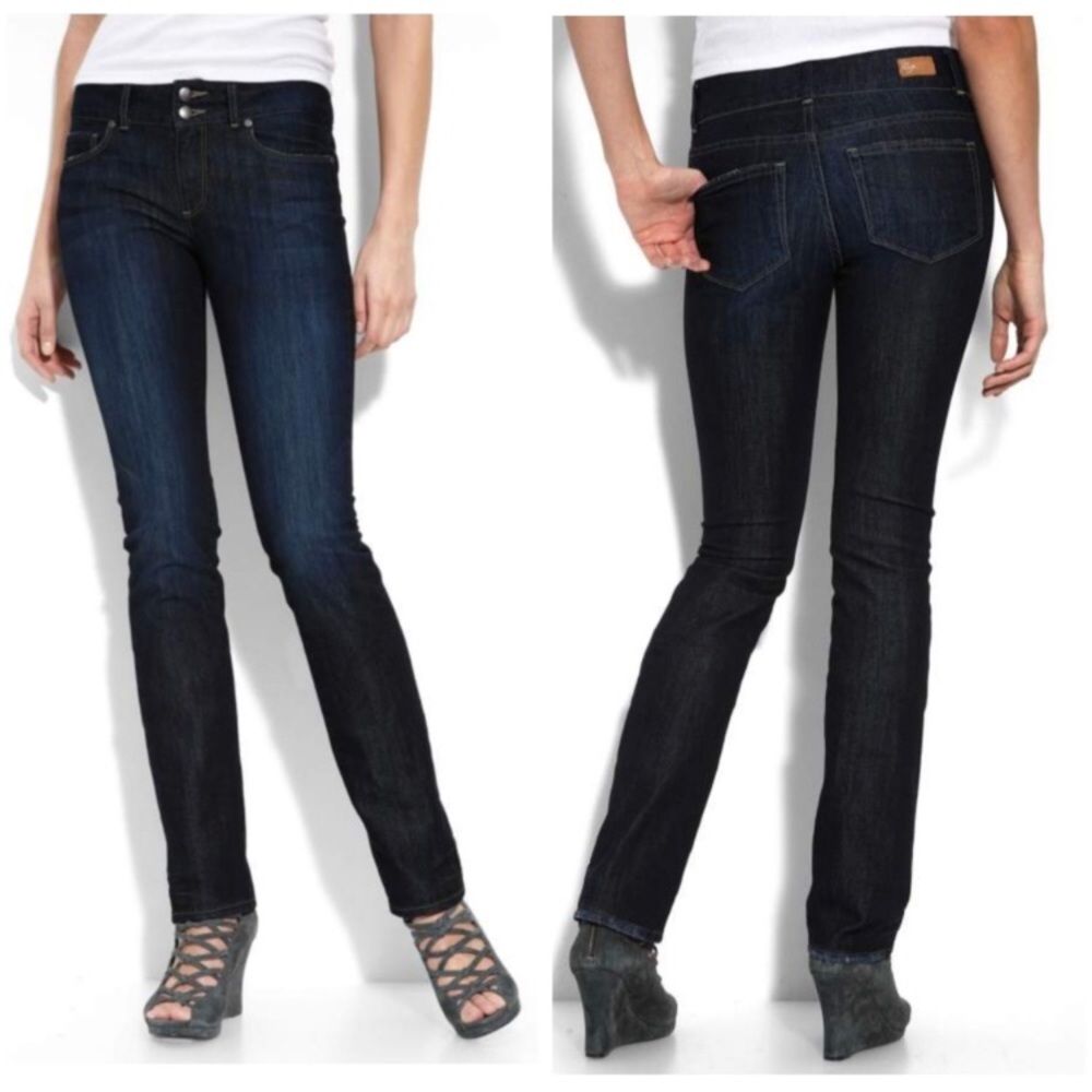 •PAIGE• Dark Wash Hidden Hills Boot Cut Jeans